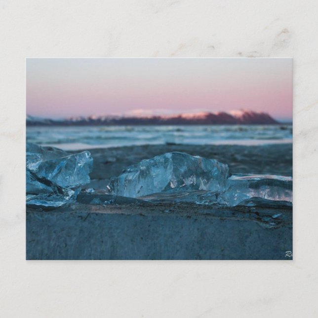 Ice and mountains, postcard (Front)