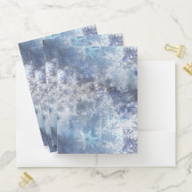 Ice and Snow Textured Blue Christmas Pattern