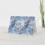 Ice and Snow Textured Blue Christmas Pattern Thank You Card