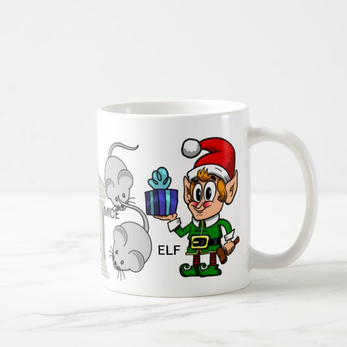 Ice Bank Mice Elf (I Spank Myself) Cartoon Mug