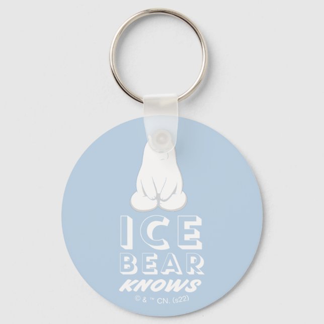 Ice Bear Knows Keychain (Front)