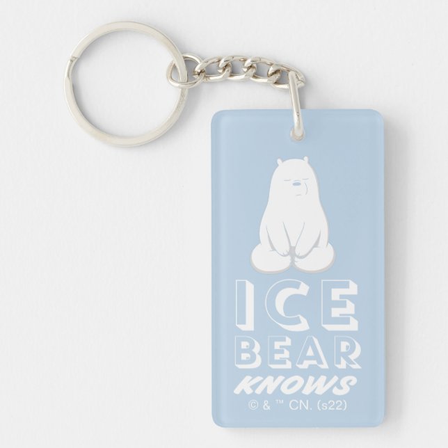 Ice Bear Knows Keychain (Front)