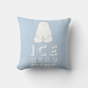Ice Bear Knows Throw Pillow