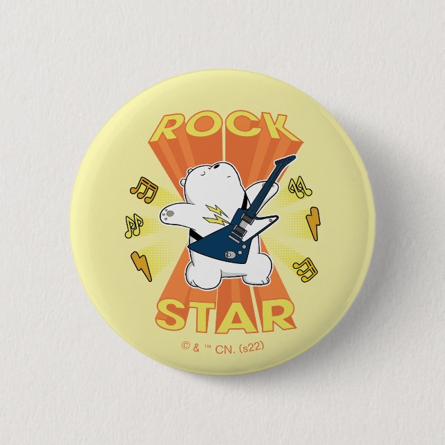 Ice Bear - Rock Star Button (Front)