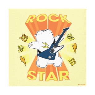 Ice Bear - Rock Star Canvas Print