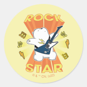 Ice Bear - Rock Star Classic Round Sticker