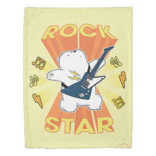 Ice Bear - Rock Star Duvet Cover