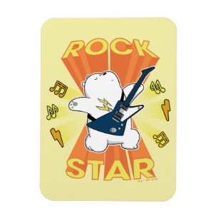 Ice Bear - Rock Star Magnet