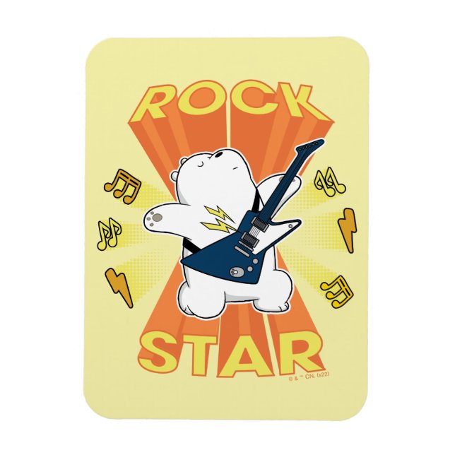 Ice Bear - Rock Star Magnet (Vertical)
