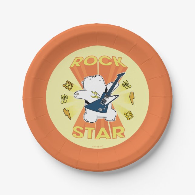 Ice Bear - Rock Star Paper Plates (Front)
