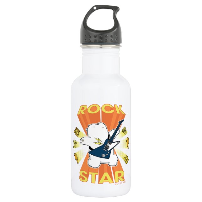 Ice Bear - Rock Star Stainless Steel Water Bottle (Front)