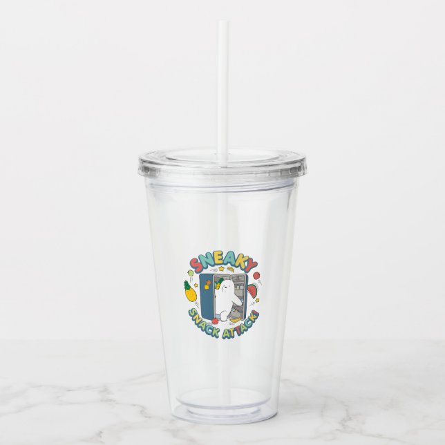 Ice Bear - Sneaky Snack Attack! Acrylic Tumbler (Front)