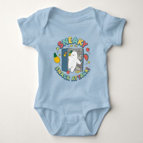 Ice Bear _ Sneaky Snack Attack Baby Bodysuit