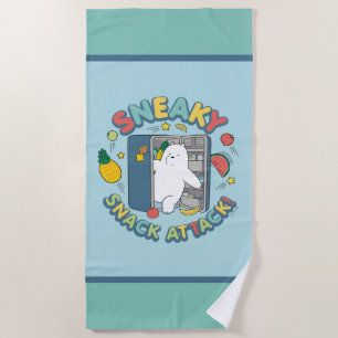Ice Bear - Sneaky Snack Attack! Beach Towel