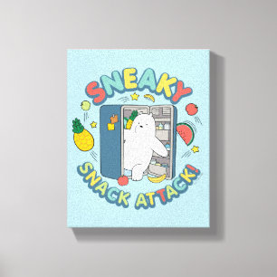 Ice Bear - Sneaky Snack Attack! Canvas Print
