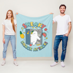 Ice Bear - Sneaky Snack Attack! Fleece Blanket