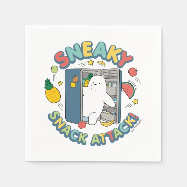 Ice Bear - Sneaky Snack Attack! Napkins (Front)