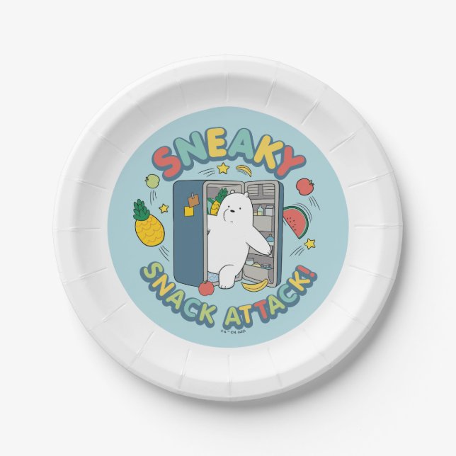 Ice Bear - Sneaky Snack Attack! Paper Plates (Front)