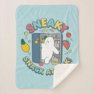 Ice Bear - Sneaky Snack Attack! Sherpa Blanket