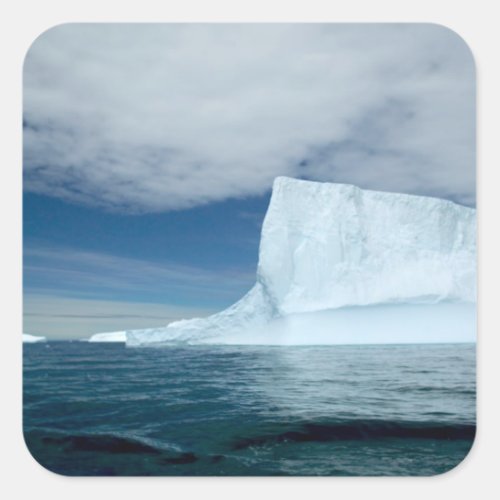 Ice Bergs off of the southern tip of South 2 Square Sticker