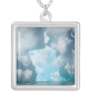 Ice Bergs off of the southern tip of South Silver Plated Necklace