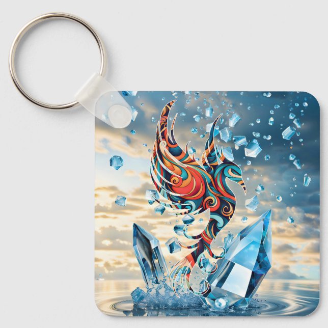 Ice Bird Keychain (Front)