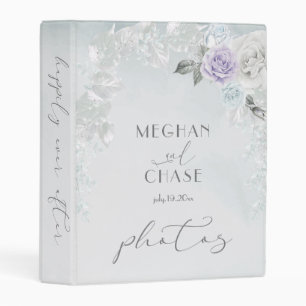 Ice Blue and Lilac Rose Happily Ever After Wedding Mini Binder
