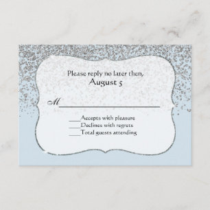 Ice Blue and Silver All Purpose RSVP Card