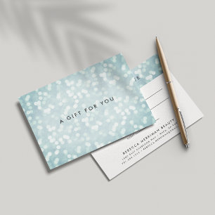 Ice Blue Bokeh Gift Certificate