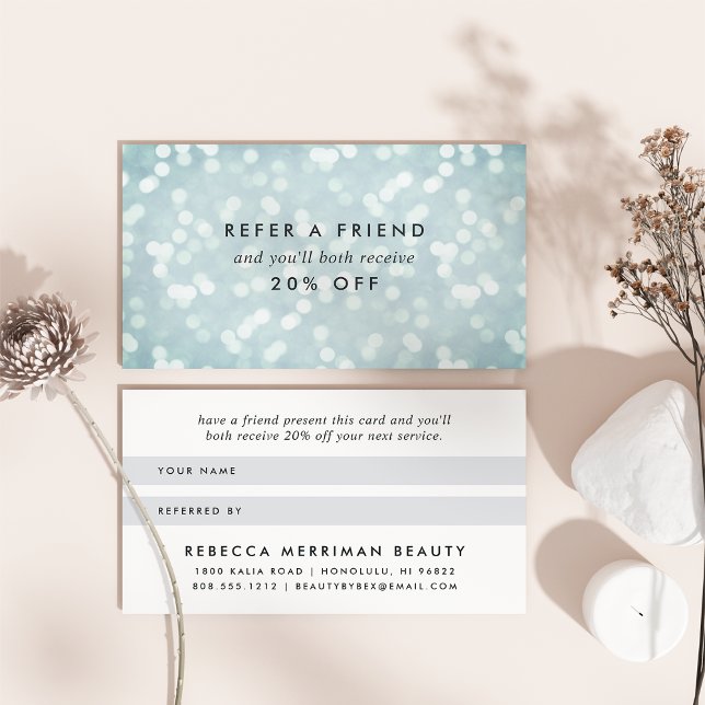 Ice Blue Bokeh Referral Card (Creator Uploaded)