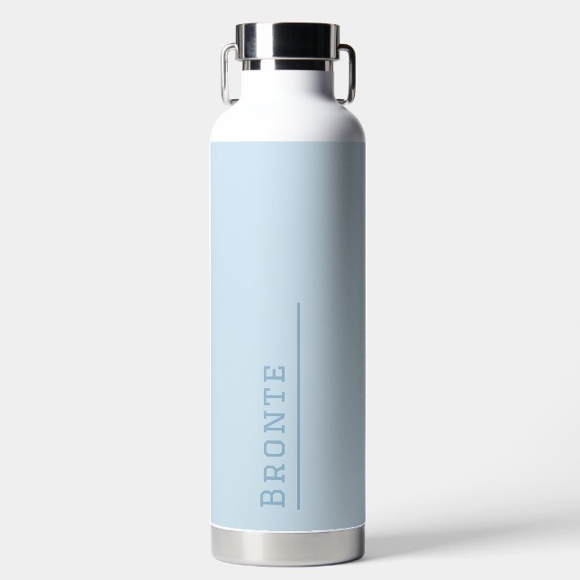 Ice Blue - Color Flow monogram Jumbo  Water Bottle (Front)