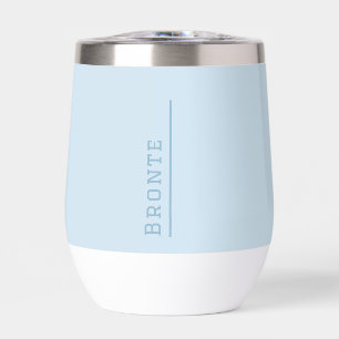 Ice Blue - Color Flow monogram Thermal Wine Tumbler