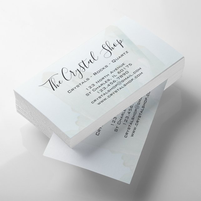 Ice Blue Crystal Rock Shop Business Card (Creator Uploaded)