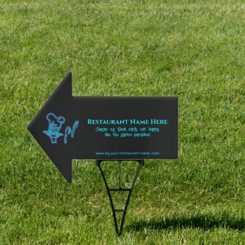 Ice blue fine dining restaurant logo sign