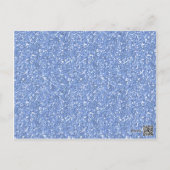 Ice Blue Glittery Snowflakes Table Number Card (Back)