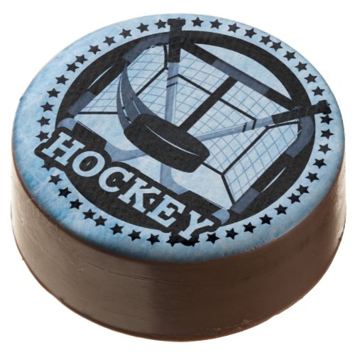 Ice Blue Hockey   Chocolate Covered Oreo