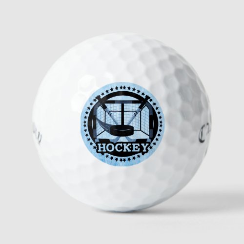 Ice Blue Hockey  Golf Balls