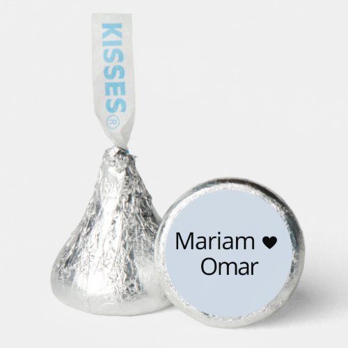 Ice Blue Just Married Heart Chocolate Wedding Hersheys Kisses