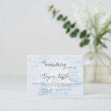 Ice Blue Little Snowflake Winter Diaper Raffle