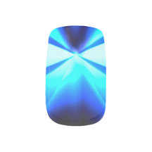 Ice Blue Minx Nails