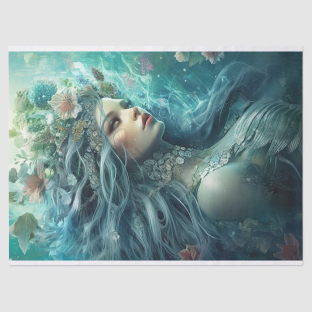 Ice Blue Siren  Tissue Paper (Front)