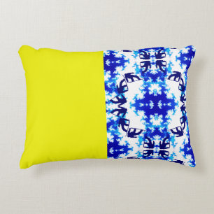 Ice Blue Snowboarder Sky Yellow Snowboarding Sport Accent Pillow