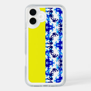 Ice Blue Snowboarder Sky Yellow Snowboarding Sport iPhone 16 Plus Case