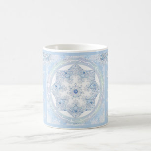 Ice Blue Snowflake Coffee Mug