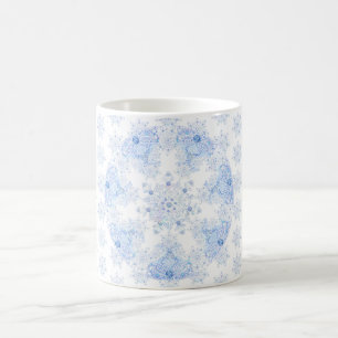 Ice Blue Snowflake Coffee Mug