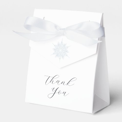 Ice Blue Snowflake Elegant Winter Wedding Favor Boxes