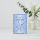 Ice Blue Snowflake Enclosure Card (Standing Front)