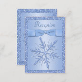 Ice Blue Snowflake Enclosure Card (Front/Back)