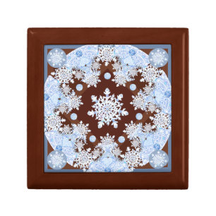 Ice blue snowflake gift box