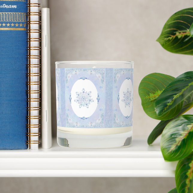 Ice Blue Snowflake Scented Candle (Shelf)